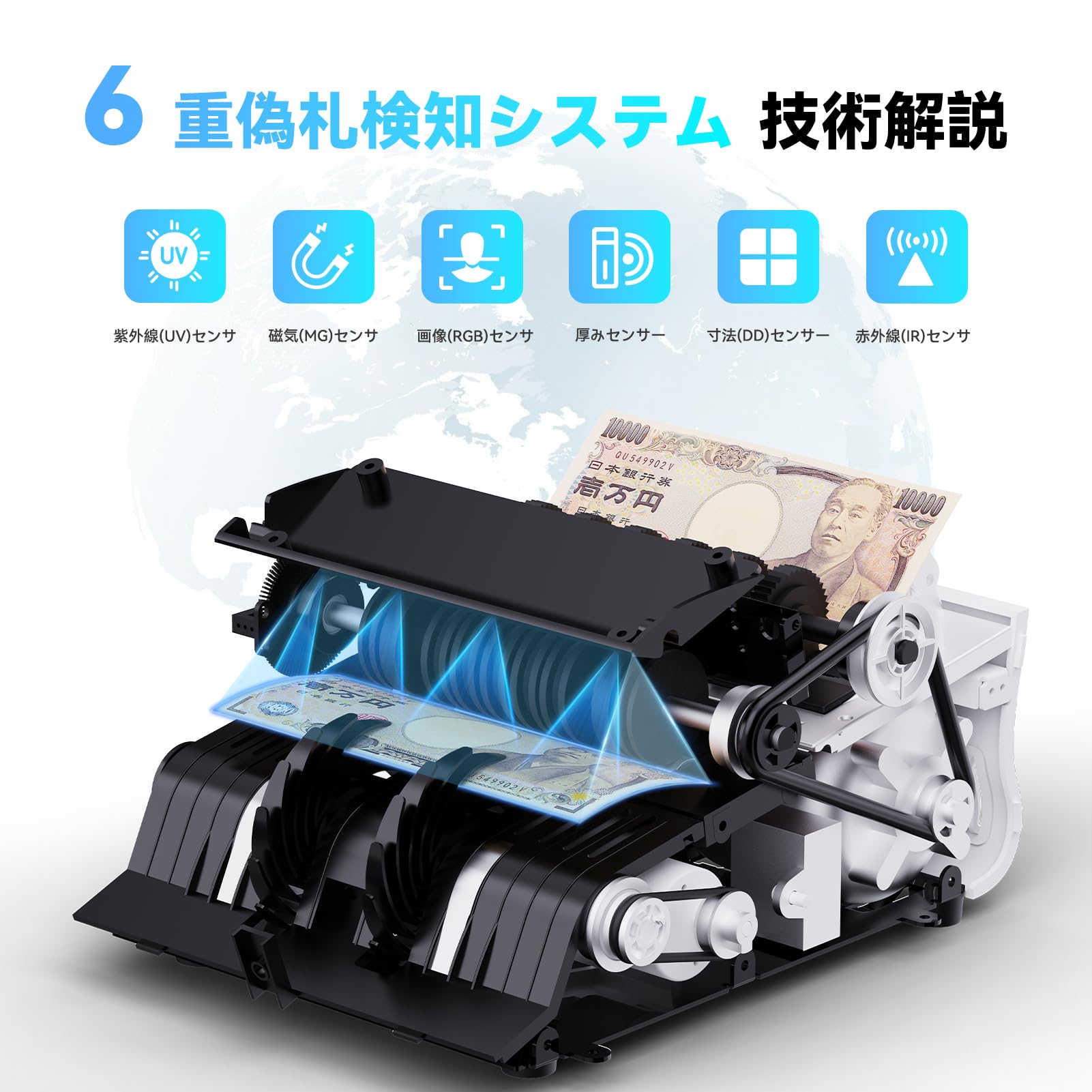 Amazon | 紙幣カウンター【日本専用・2026新紙幣対応】紙幣計数機